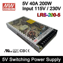 의미 잘 LRS-200-5 5V40A200W LED 디스플레이 스위칭 전원 공급 장치 100 ~ 120VAC/ 230V 5VDC, 풀 컬러 LED 디스플레이 5V 전원 공급 장치