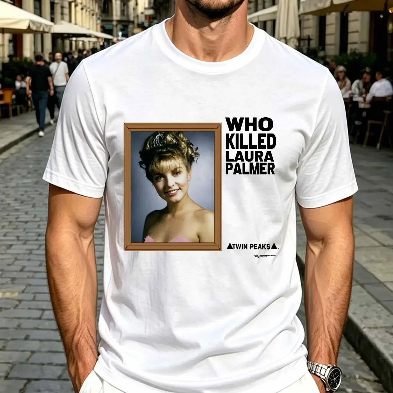 washed T Shirt Vintage 90s Twin Peaks Who Killed Laura Palmer Small vintage Washed Stylish Stretched Comfortable Breathable