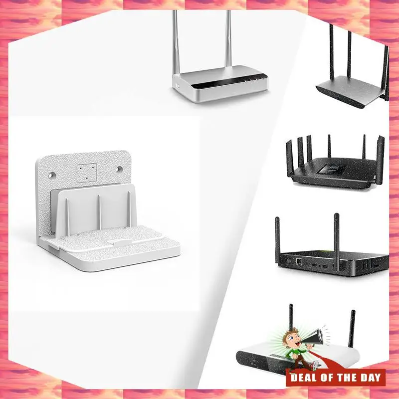 24-Hour Delivery Wall-Mounted Bracket, Set-Top Box Bracket/Router/Optical Modem/Switch/Wireless Screen Device Universal Wall Mou