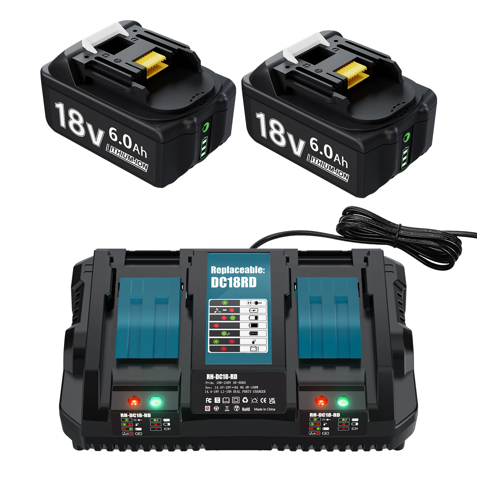 6.0Ah 18V バッテリー交換用 マキタ 18V バッテリー BL1850 BL1830