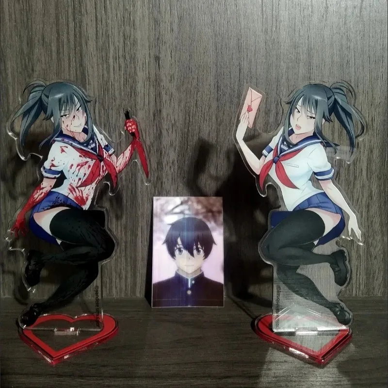 Yandere Simulator Anime Figures Stand Model Plate Ayano Aishi Desktop Decoration Friends Gift for Fans Collection Ornament Cos