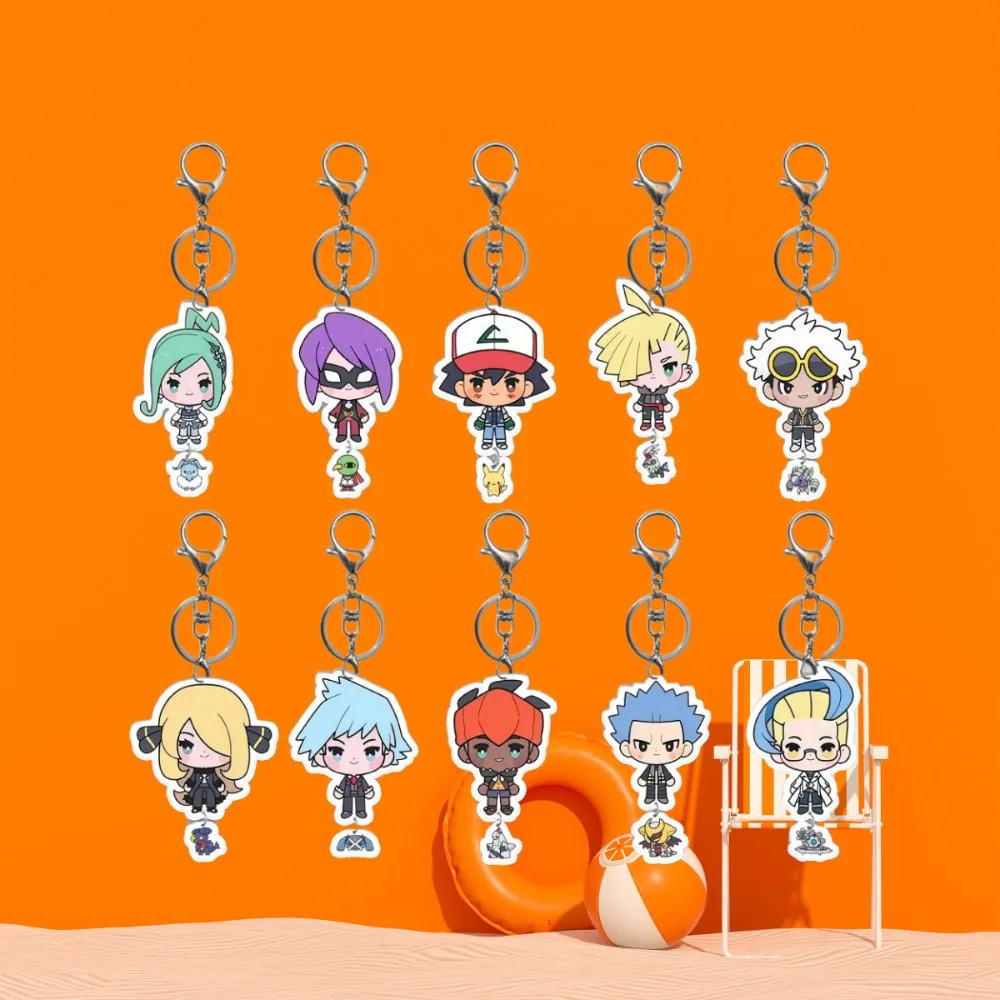 Diy Custom Leon Raihan Piers Kabu Bede Steven Cynthia Gladion Ash Will Q Version акриловый брелок с милыми героями мультфильмов подвеска на рюкзак
