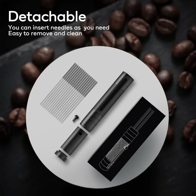 Wdt Tool, Stretchy Espresso Coffee Stirrer with Stainless Steel Needles 0.3 Mm, Wdt Tool Espresso Coffee Distributor-A07G