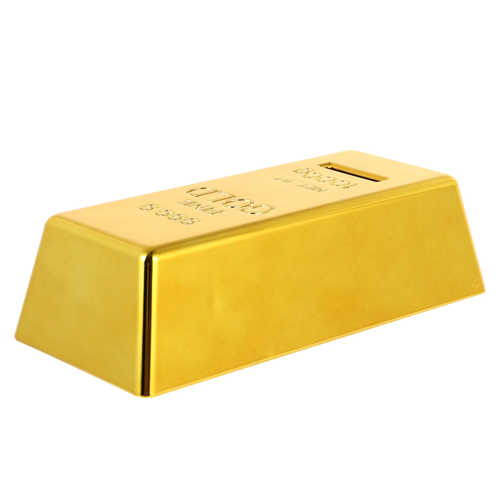 Gold Bar Shaped Money Box Plastic Material Coin Bank Saving Pots Storage Container Saving Box Home Decor Piggy Bank Stoppers