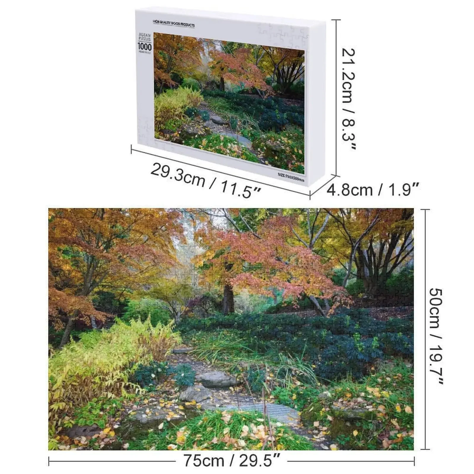 Puzzle da giardino autunnale Foto personalizzata Puzzle regalo con foto personalizzata