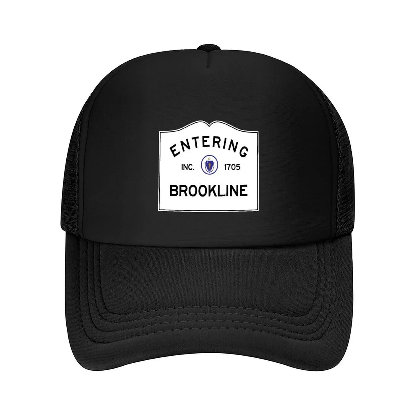 

Entering Brookline Massachusetts - Commonwealth of Massachusetts road sign Baseball Cap Hat Beach Elegant Women's Hats Men's