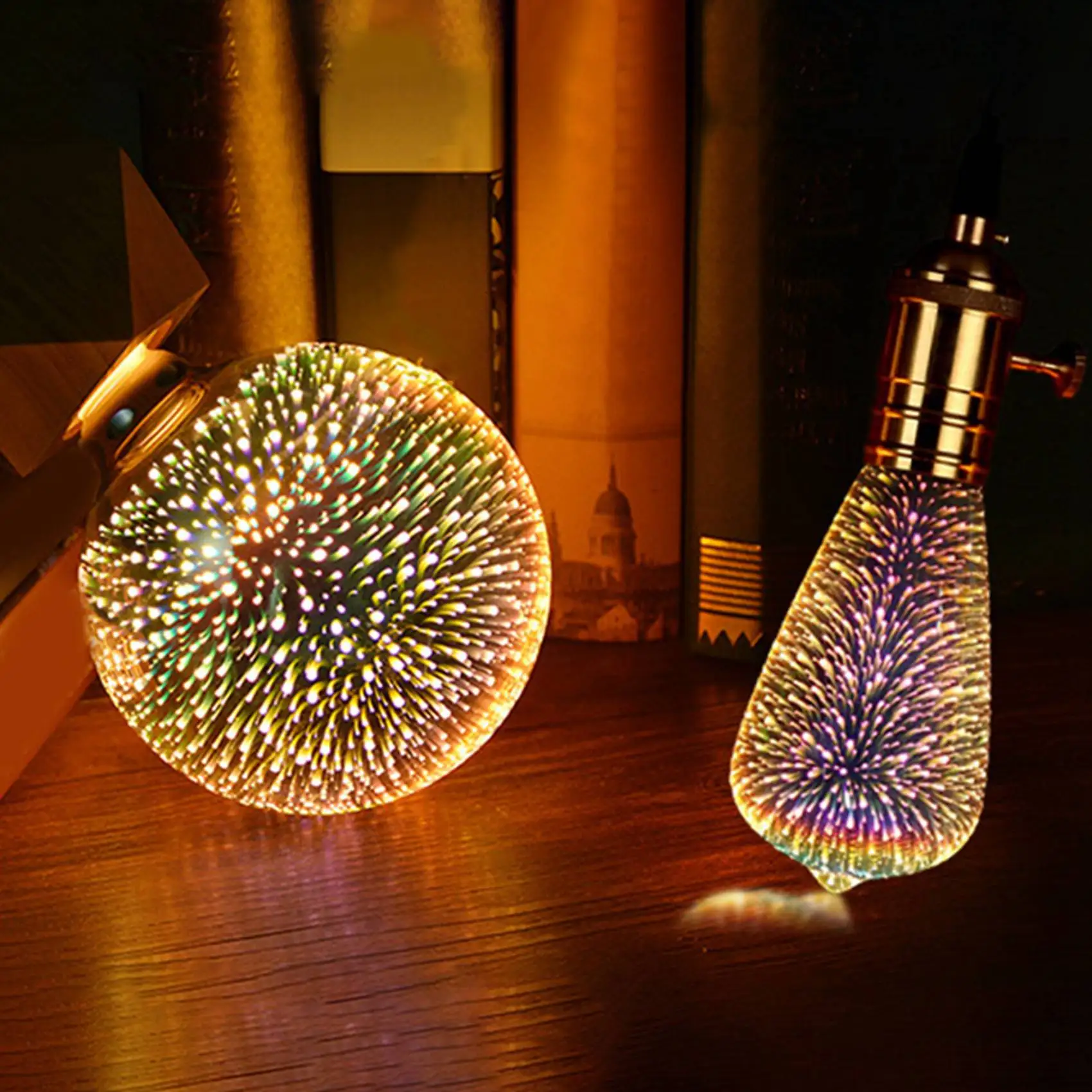 

LICE-4X LED Infinity 3D Effect LED Bulb LED Light Bulb Decoration Lamp 85-265V E27 Holiday Lights,A60