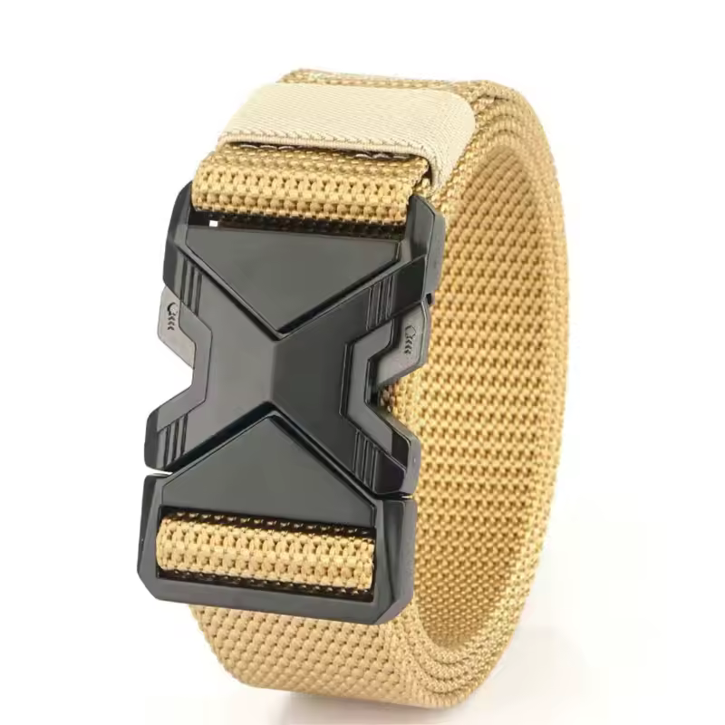 Red Ears Plastic buckle tactical belt men's multifunctional military fan canvas belt outdoor faux nylon training waist belt - Image 14