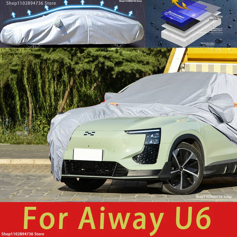 

Для Aiway U6 наружная защита полный автомобильный чехол снежный чехол солнцезащитный козырек водостойкий пылезащитный внешние автомобильные аксессуары