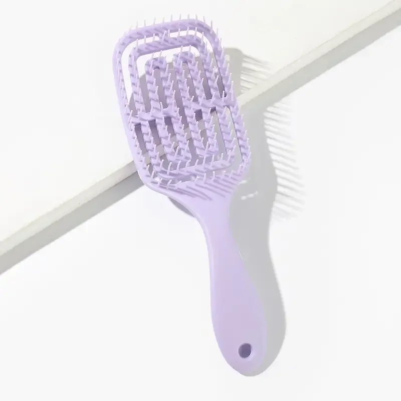 Sikat Rambut Portabel Sikat Rambut Kurva Pijat Kulit Kepala: Sikat Rambut Kepala Berongga