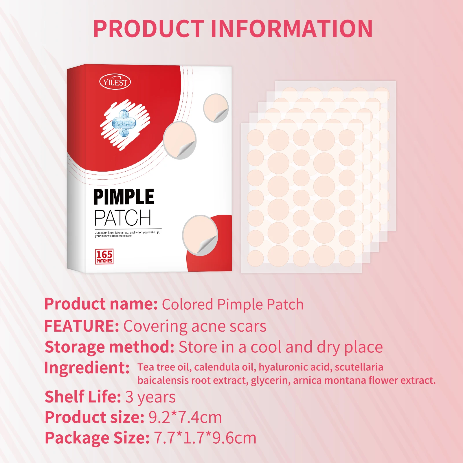 رقع حب الشباب المطابقة الألوان يخفف ندبات حب الشباب والعيوب تغطية غير مرئية