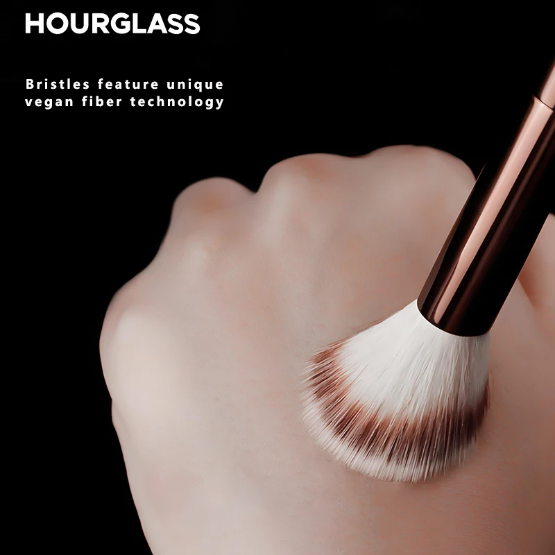 HORGLASS No. 15 pincel de blush líquido, pincel de contorno angular, pincel de pó solto, ferramentas de beleza profissionais