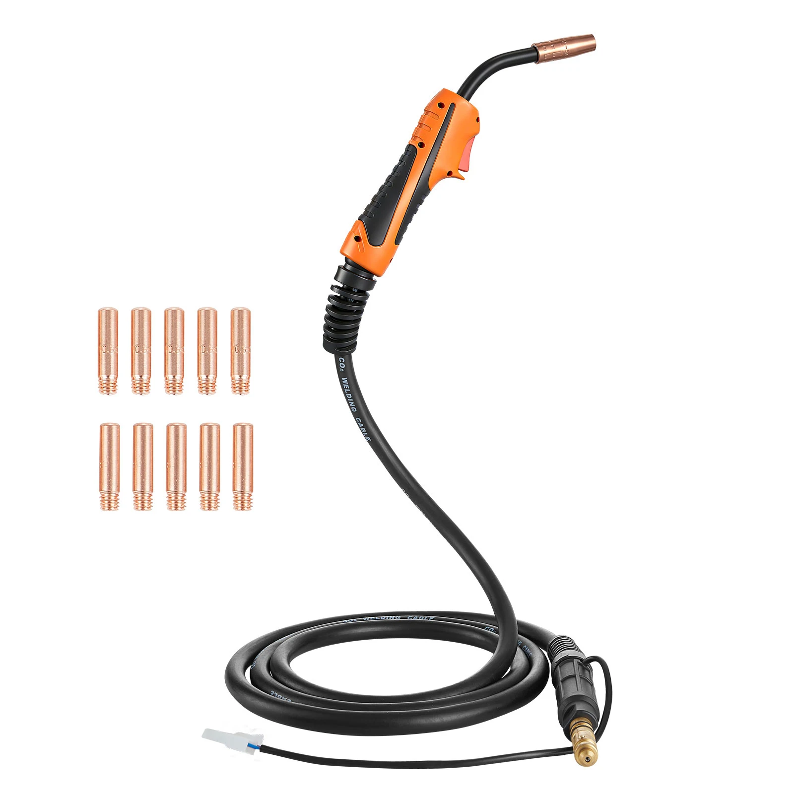 VEVOR 100A MIG Welding Gun with 10FT Cable, Replacement for Lincoln Magnum 100L (K530-5) with 11PCS Mig Welding Contact Tips