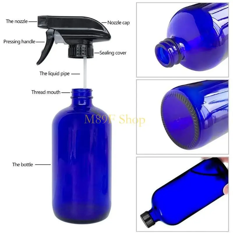 M89F 2PCS 250 lege glazen spuitflessen Refilleerbare container voor etherische oliën Reinigingsproducten Aromatherapie