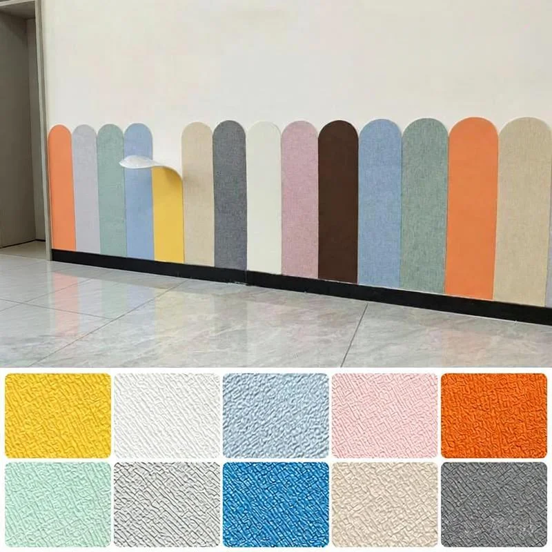 10/20PCS Environmental Friendly Self Adhesive Anti-Collision Soft Package Wall Sticker Skirt Kids Room Surround Protect Board