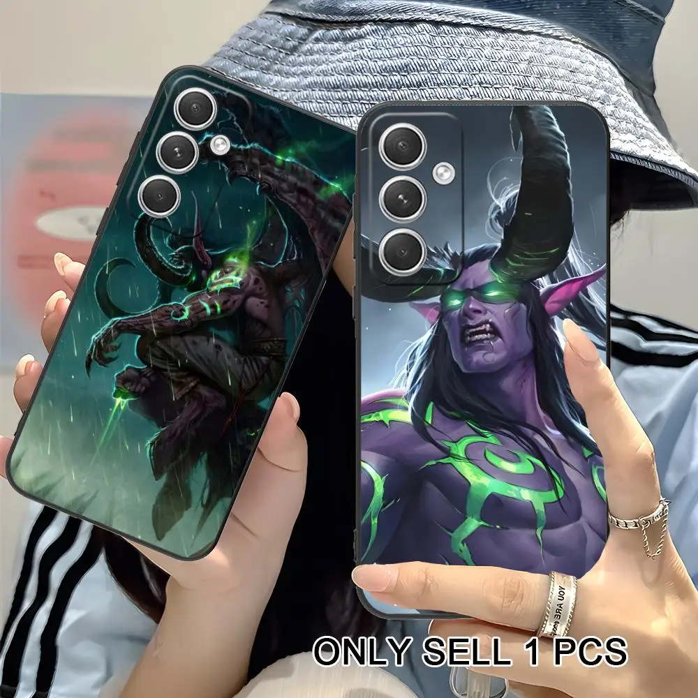 WOW Illidan Phone Case for Samsung Galaxy S26 S25 S24 S23 S22 S21 S20 Note20 Plus FE Ultra Soft TPU Shockproof Cover