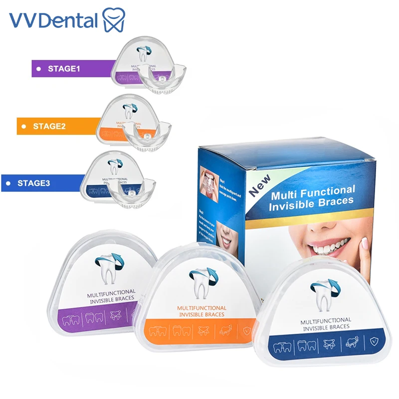 

VVDental Orthodontic Braces Dental Braces Smile Teeth Alignment Trainer Silicone Teeth Retainer Mouth Guard Braces Teeth Tray