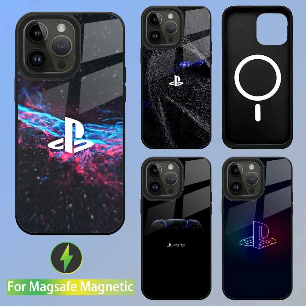 

PS4 Logo Phone Case For iPhone 15,14,13,12,11,Plus,Pro,Max Mini Magsafe Magnetic Wireless Charging