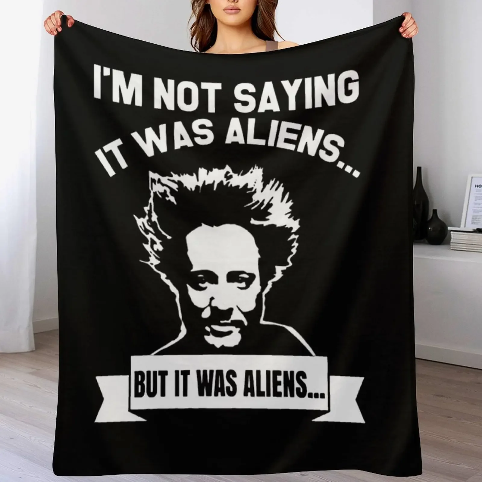

It-was-Aliens-Giorgio-A-Tsoukalos-T-Shirt-Black Throw Blanket Tourist Furrys Cute Blankets For Baby Blankets
