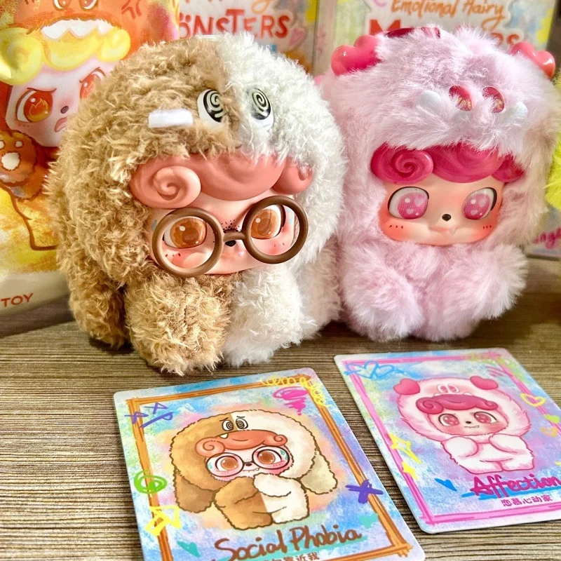 

New Q.Kid Vinyl Blind Box Pendant Emotional Furry Monster Series Mystery Box Dolls Kawaii Cartoon Decor Toy Girl Cute Toys Gifts