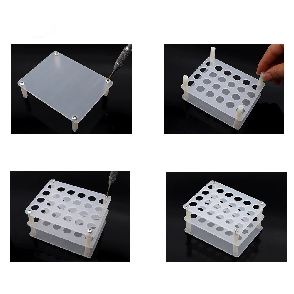 Caja de almacenamiento de destornilladores, caja de herramientas acrílicas, estante de almacenamiento de componentes electrónicos, Chips IC, soporte para herramientas de reparación de teléfonos móviles, 1 pieza
