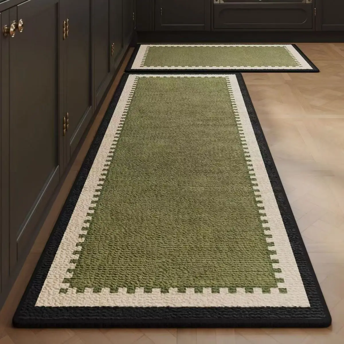 

French Kitchen Bathroom Floor Mat Absorbent and Oil Absorbing Mat Universal Long Carpet Washable Carpet Easy To Maintain Cushion