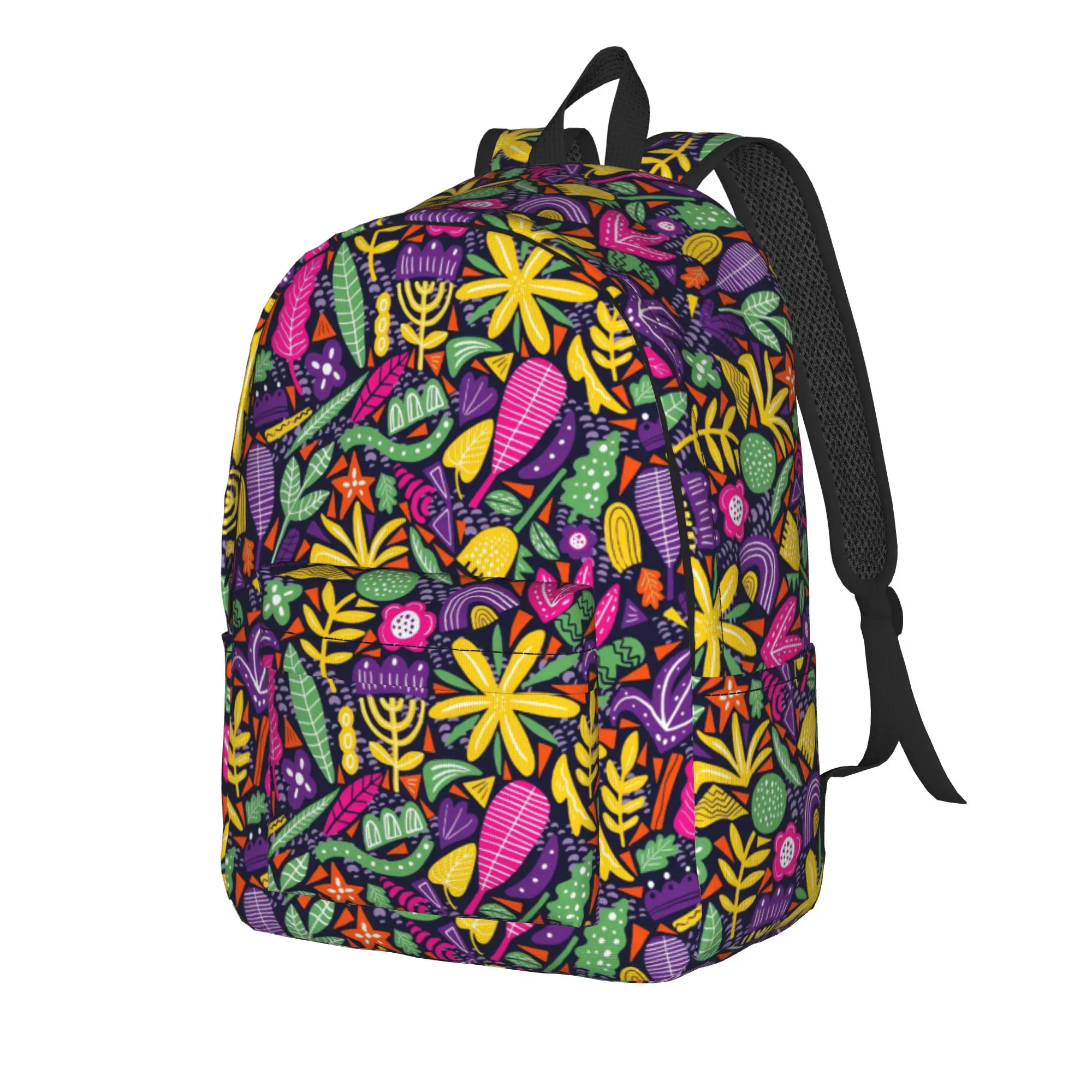 Floral Neon  Bright Amp Bold   Backpack Teen  Large Backpacks Polyester Stylish High School Bags Travel High Quality Rucksack