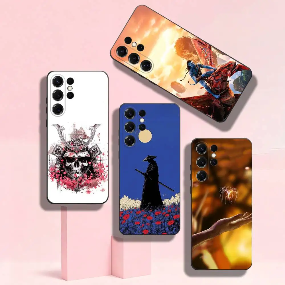 F-Fire and A-Ash Phone Case For Samsung S22,S24,S20,S25,S23,S30,S21,Ultra,Plus,Soft Silicone Protective Shockproof Case