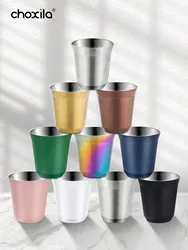 1pc Coffee Mug, Stainless Steel Hand Drip Coffee Cup, Mugs, tazas para café, 80ml Cup, Tea Cup