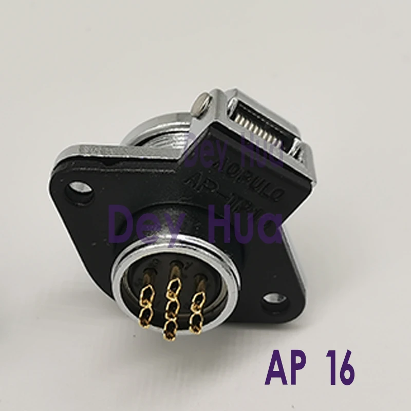 AP16K2 3 4 5 6 7 8 9 Z AOPULO Connectors  AP16K2 3 4 5 6 7 8 9Pin Oval automatic cover socket IP65,Type 16