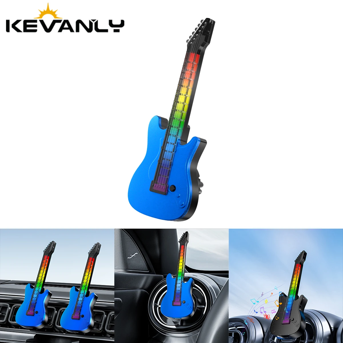 1pc Guitar Shaped Car Air Outlet Vent Clip Air Freshener Colorful Air Conditioning Aromatherapy Interior Accessories Cologne