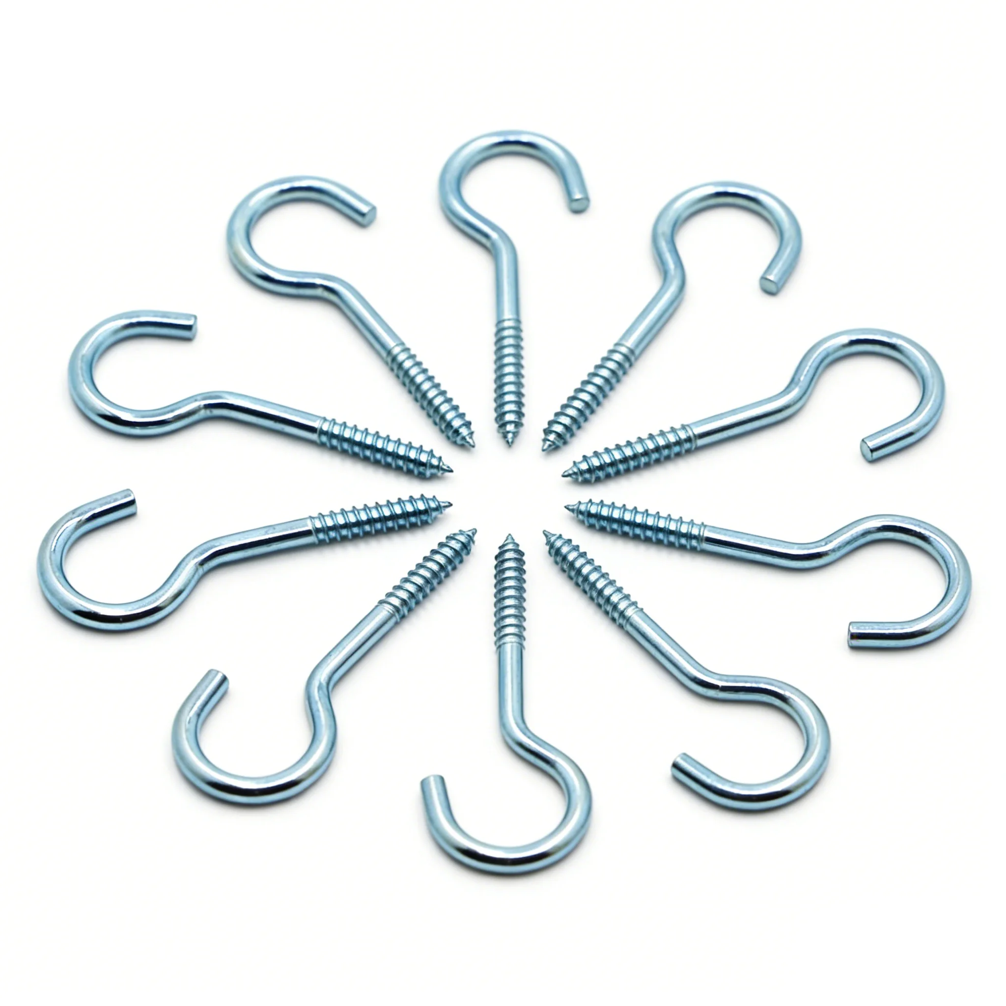 

Open Sheep Eye Ring 1# 2# 3# 4# 5# 6# 8# 10# 12# 14# Question Mark Sharp-Tailed Blue Zinc Self-Tapping Screw Hook