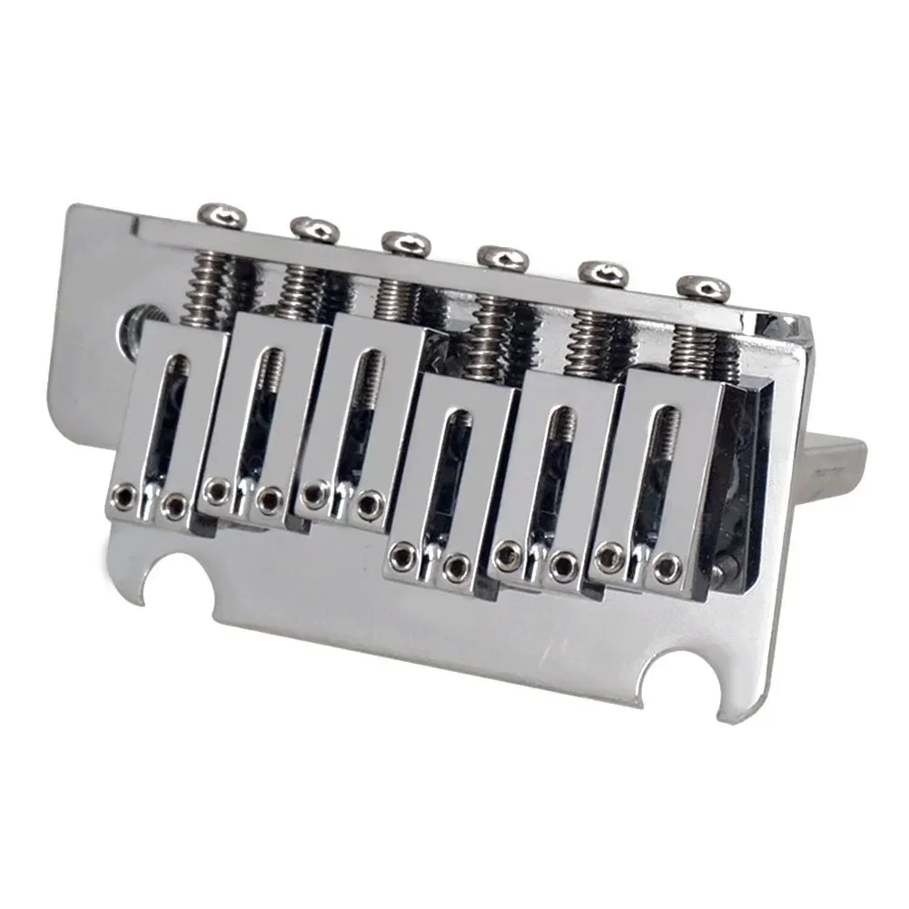 A Set Silver Electric Guitar Bridge Thickened Base 6 Strings Saddle Tremolo Musical Instrument Accessories Parts Hot Sale