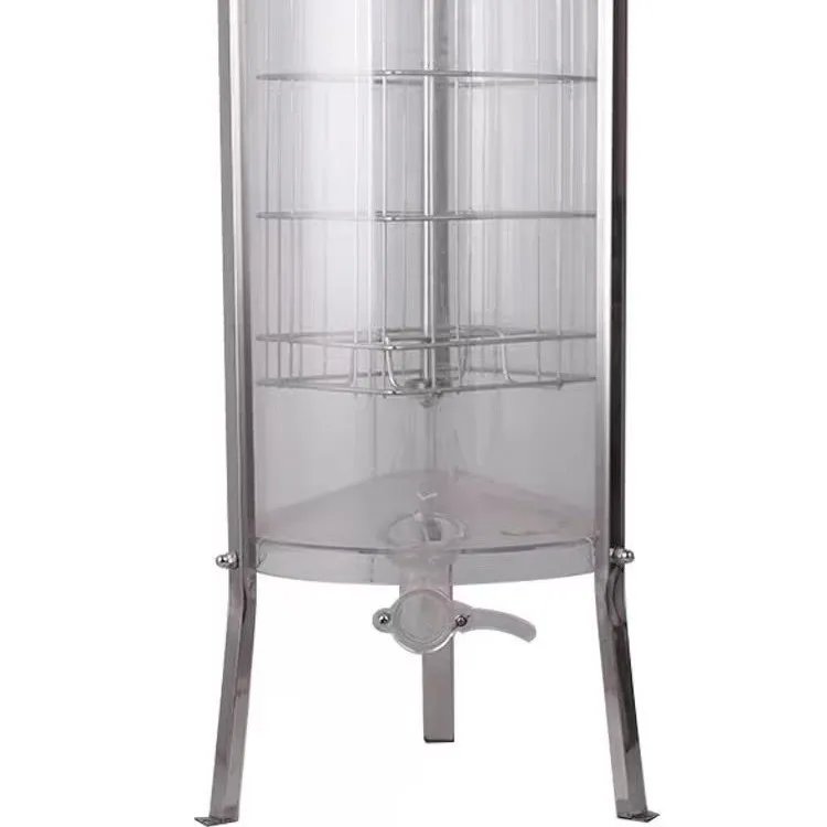 2 Frame Transparent Acrylic Manual Honey Extractor Beekeeping Equipment Portable Honey Separator Machine With Stand Tap For Home