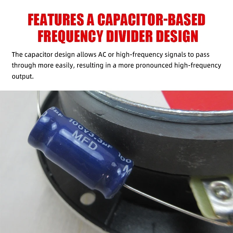 1 Pair 4 ohm 150W Treble Speaker Car Modified Car Hifi Horn Aluminum Tweeter With Capacitance for Audio Home Theater Loudspeaker
