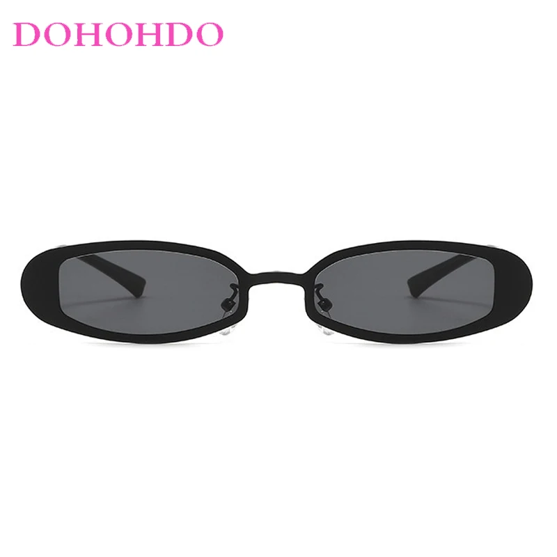 فاسق المعادن Y2K البيضاوي الإطار المرأة النظارات الشمسية الفاخرة العلامة التجارية تصميم الرجال نظارات شمسية الصيف السفر محرك نظارات الموضة UV400