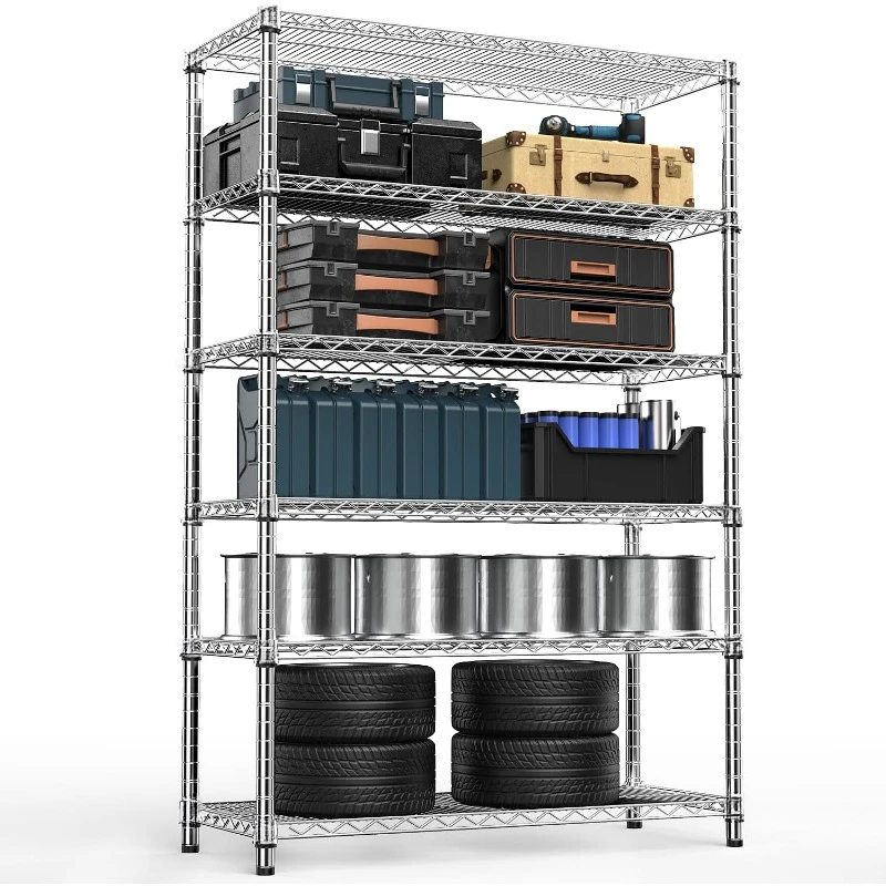 4080 lbs Steel Storage Shelving 6-Tier Utility Shelving Unit Steel Organizer Wire Rack for Home,Kitchen,Office,Garage