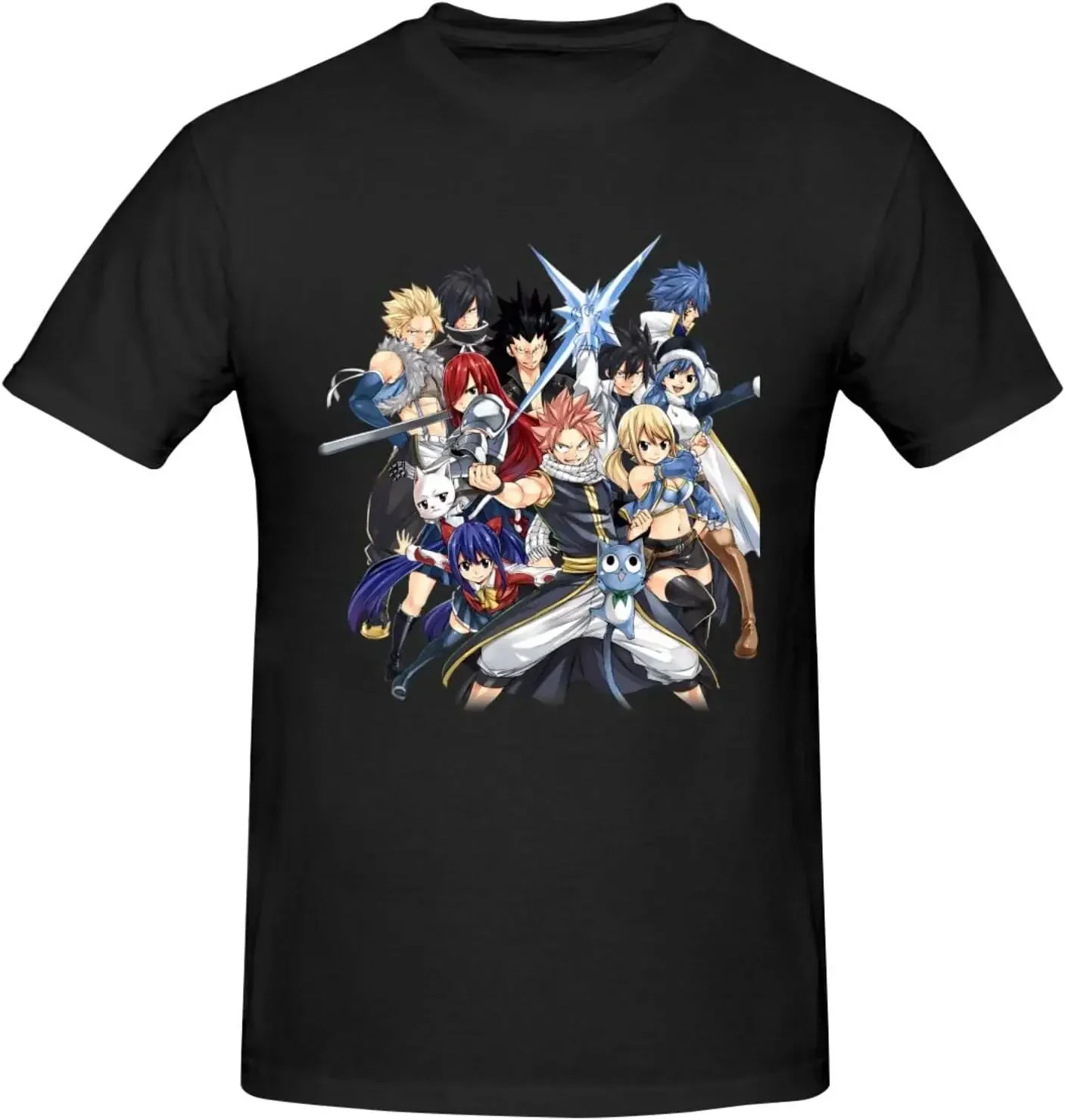 

2025 new model Anime Tail Shirt Men's Breathable Custom Cotton Short eeve Tshirt Fashion Casual Tops Tees