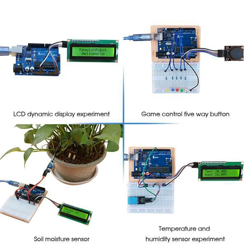 Programmable E-Learning DIY for UNO Project Startup Kit for Uno R3 1602 LCD Jumper CD Tutorial for UNO R3 EU Plug