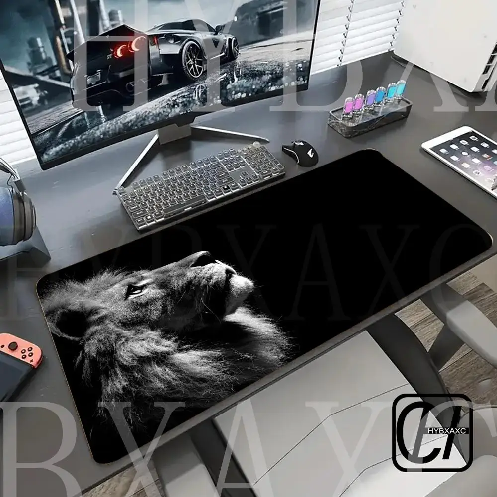 

HYBXAXC Lion Tiger Large Mouse Pad PC Computer Game MousePads Desk Mats Office Rubber Anti-slip Mouse Mice Mat 40x90 30x80 CM