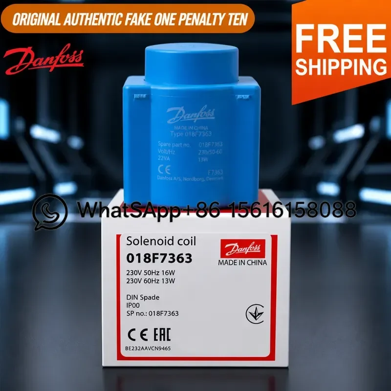 Original Danfoss Solenoid Valve Coil 018F7363 018F6707 018F6182 BE024AS BB230CS Refrigeration Parts AC DC Electromagnetic
