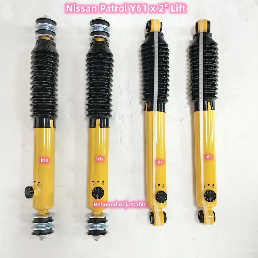 Dual tube off-road shock absorber for Nissan Tourou Y60 Y61 with rebound adjustment