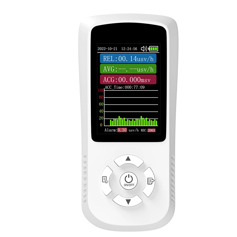 0~ 99.99usv/h range Nuclear radiation tester Detector monitoring Digital Geiger counter instrument, TFT-16 screen display