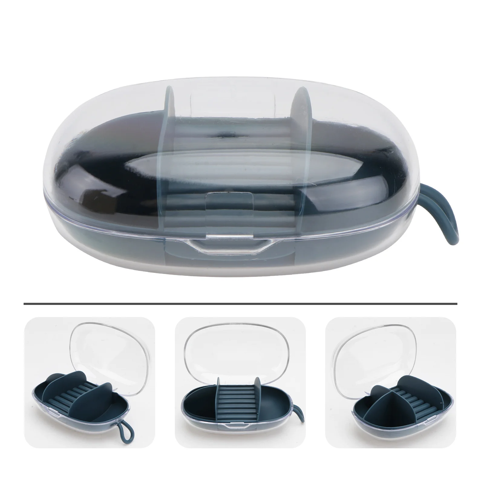 

1pc Jewelry Box Portable Storage Case For Earrings Necklaces Box Transparent Lid Design Small Delicate Gift