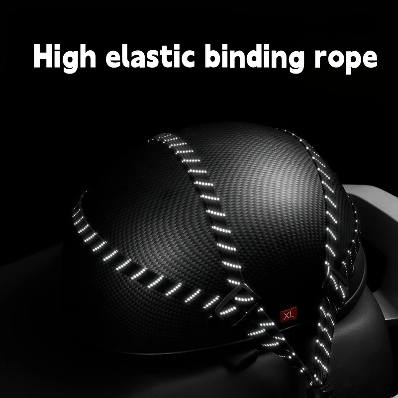 Reflective Motorcycle Elastic Straps, Electric Bike Rear Seat Helmet Fixing Elastic Straps, Luggage Elastic Rubber Band Binding Tools, Motorcycle Hanging Straps