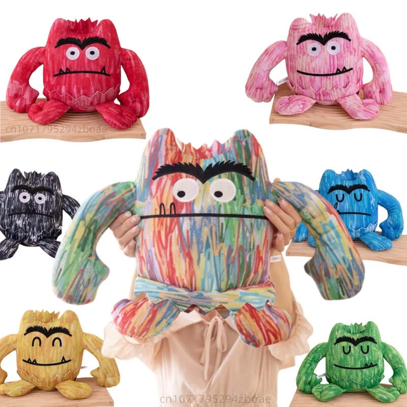 15/25Cm 7 Stuks Kawaii Kleurrijke Monster Pluche Pop Met Uitdrukking Monster Plushie Knuffel Voor Jongens En Meisjes Verjaardagscadeaus