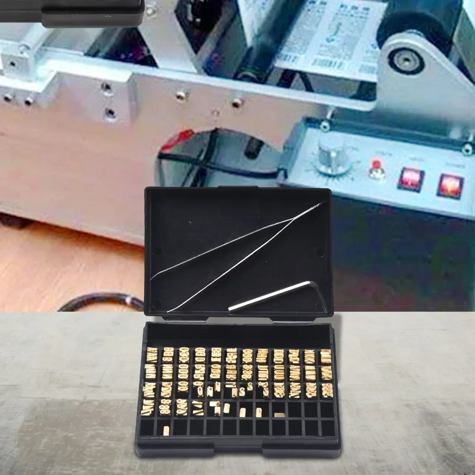 Imagem -04 - Hot Stamp para a Máquina de Rotulagem Palavra Grão Cobre Letter Coding Machine Hp241 Dy8 120 Pcs 2x3x15 mm