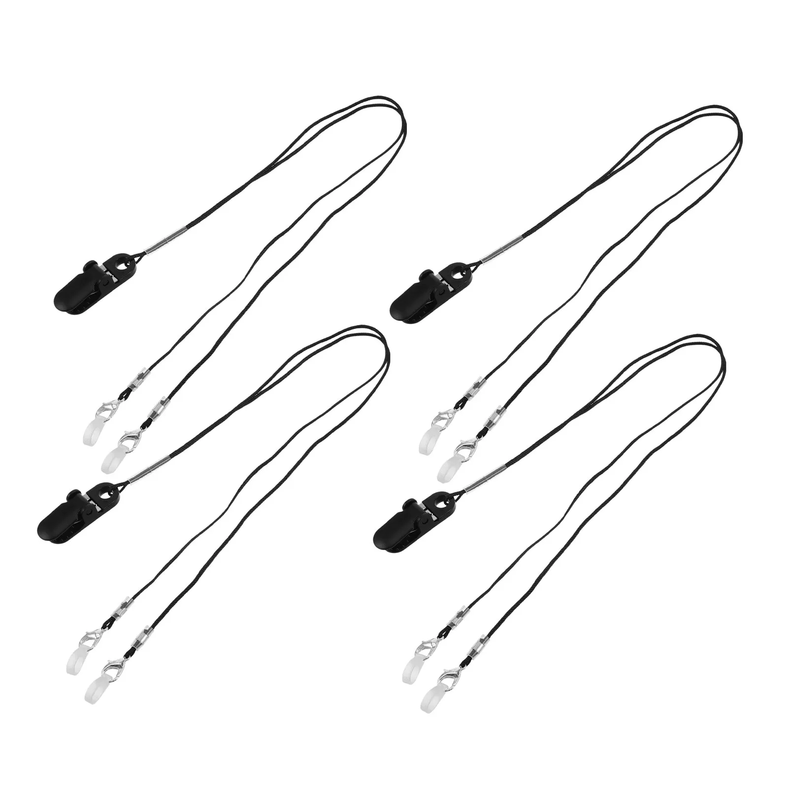4Pcs Hearing Aid Anti-Lost Clip Lanyard Soft Ring Bte Holder Cord for Seniors Hearing Amplifier Ear Hook Retention Anti-Drop