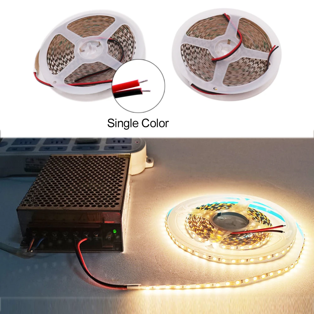 12V LED Strip Light 4mm 8mm 120LEDs/m 2835 Flexible Tape Light Ribbon Warm/ Natural/ Cool White for Home Decor Kitchen Lighting