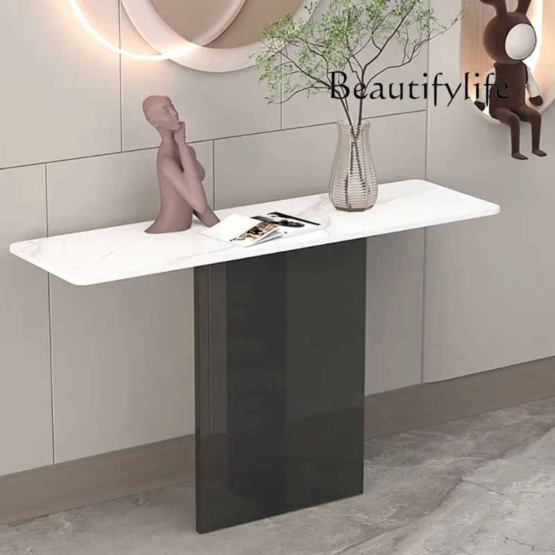 

A decoración Nordic Trendy Hallway Table Unique Simple Elegant Modern Corner Table Delicacy Minimalist Tabel Console Hallway Tab